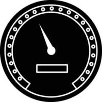 Speedometer Icon In black and white Color. vector