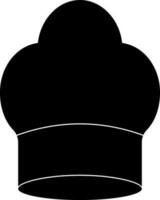 Black and white chef hat. vector