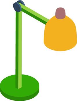 Table lamp icon or symbol in isometric. vector