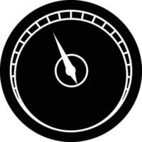 Speedometer Icon In Glyph Style. vector