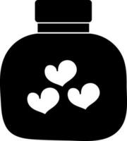 Love Jar Icon In Flat Style. vector