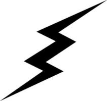 Flat style lighting bolt icon or symbol. vector