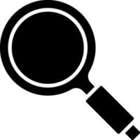 Glyph Magnifying Glass Icon in Flat Style. vector