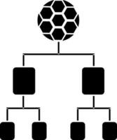 fútbol jerarquía icono para fútbol americano torneo concepto. vector