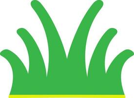Flat style grass in green color. vector