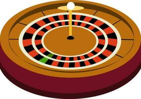 Illustration of roulette wheel. vector