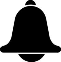 Notification bell icon in black color. vector