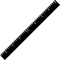 Ruler in black and white color. vector