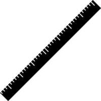 Ruler in black and white color. vector