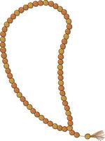 Brown Tasbih On White Background. vector