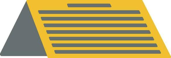 Yellow and grey calendar in flat style. vector