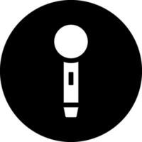 Microphone icon in Black and White color. vector