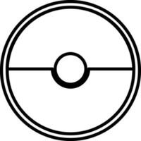 plano estilo pokebola hecho por negro línea Arte. vector