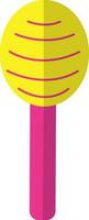 Pink and yellow racket. vector