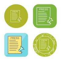 Unique Press Releases Vector Icon