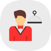 Waiter Vector Icon Design