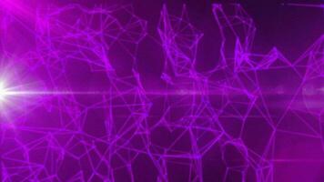 Purple plexus Flashing space particle form, futuristic neon graphic Background, energy 3d abstract art element illustration, technology artificial intelligence, shape theme wallpaper animation video