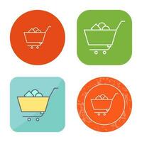 Unique Shopping Cart II Vector Icon