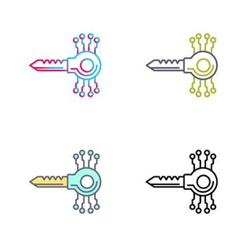 Key Code Vector Icon