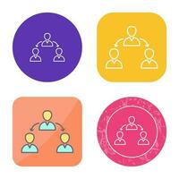 Unique Connected Users Vector Icon