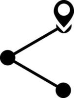 Route location icon or symbol. vector