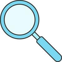 Flat Style Search Or Find Icon In Blue Color. vector