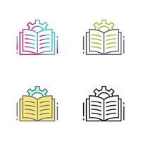 icono de vector de libro abierto