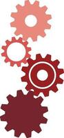 Flat illustration of cogwheel. vector