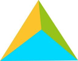 Flat illustration of a pyramid shape infographics. vector