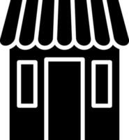 Black and White hut in flat style. vector