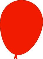 Flat illustration of red balloon. vector