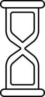 Isolated Sand Clock Icon In Linear Style. vector