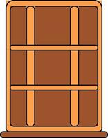 Window icon made with wood for furniture concept. vector