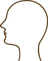 Flat illustration of human head. vector