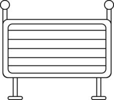 Cradle icon in stroke for furniture concept. vector