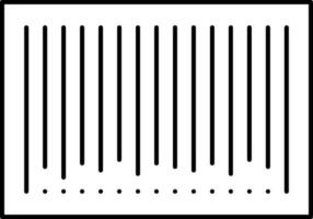 código de barras icono en negro línea Arte. vector