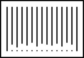 Barcode Icon In Black Line Art. vector