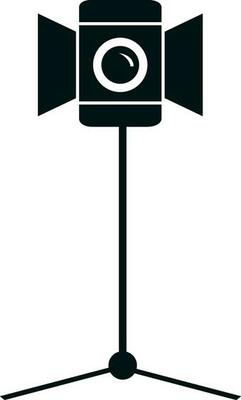 Illustration of spot light with tripod.