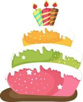 Flat illustraton of cake. vector