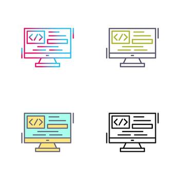 icono de vector de codificación