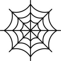 Line Art Illustration Of Cobweb Icon. vector