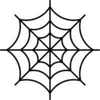 Line Art Illustration Of Cobweb Icon. vector