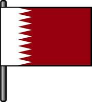 Qatar Flag Icon In Flat Style. vector