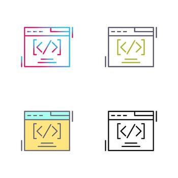 icono de vector de codificación web