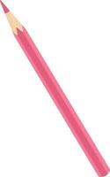 Flat illustration of pink color pencil. vector