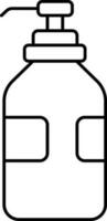 Product Pump Bottle Black Stroke Icon. vector