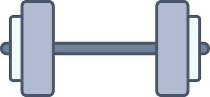 Dumbbell Icon In Blue And Gray Flat Style. vector