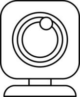 Line art illustration of a web camera icon. vector