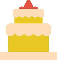 Isoated colorful icon of Cake for celebration concept. vector