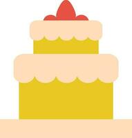 Isoated colorful icon of Cake for celebration concept. vector